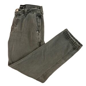 Abercrombie & Fitch Mens Authentic Rigid Denim Loose Carpenter Pants 30x30 Grey
